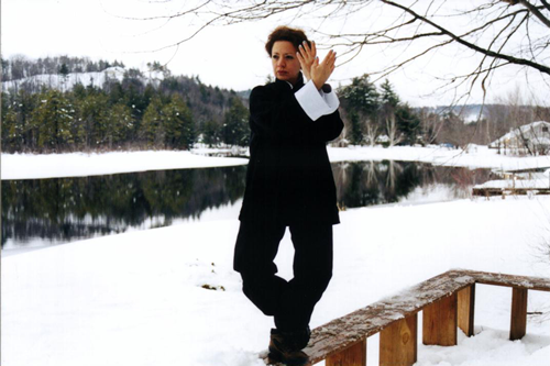 Qigong in the snow - Barbara Ferretti Matsuura